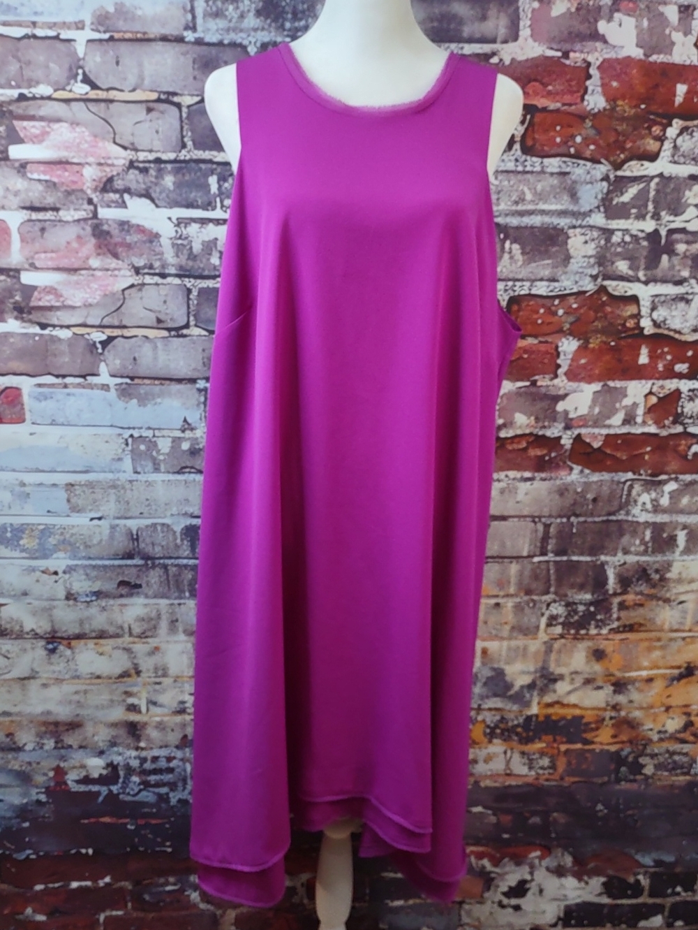 RACHEL Rachel Roy Layered Pebbled Crepe Dress